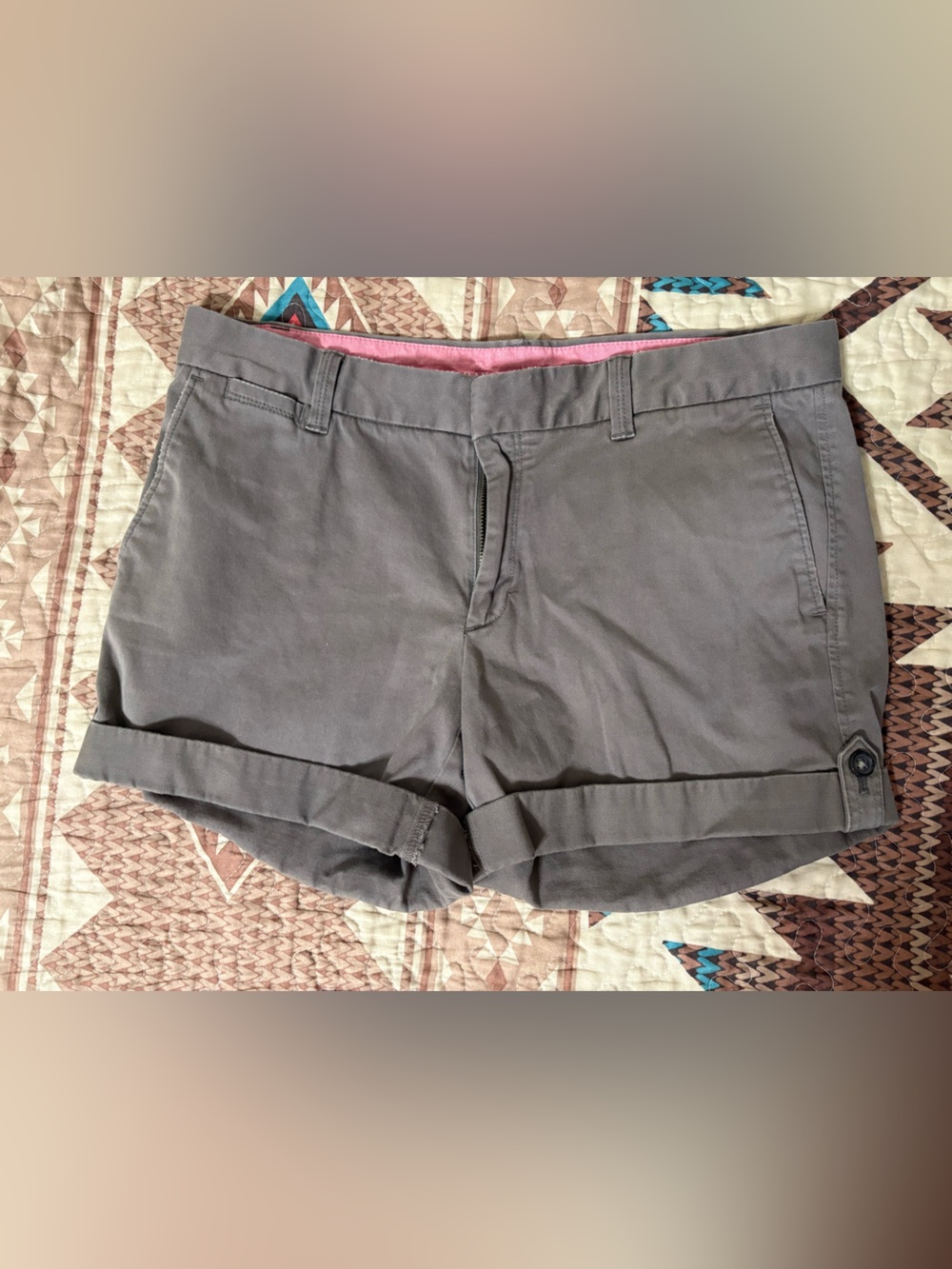 Women's Banana Republic Gray Rolled Hem Casual Shorts